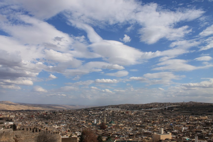 aerial view of north african city