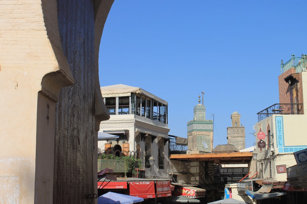 looking through city gate into old city