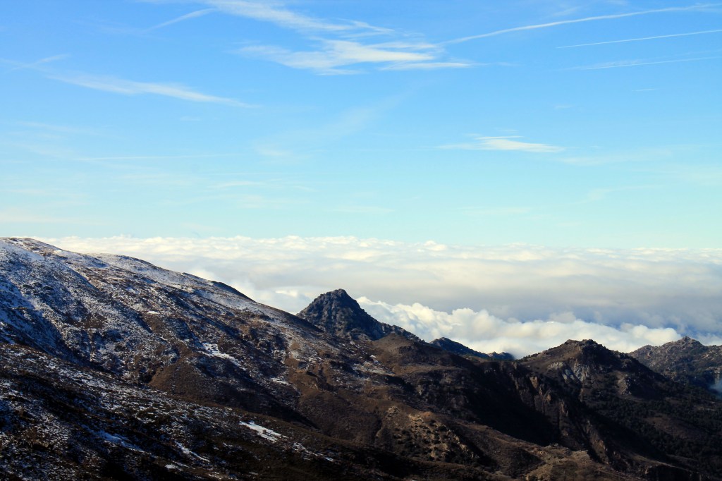 mountains above clouds