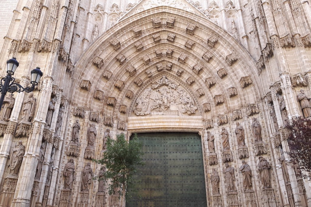 elaborate facade of cathedral